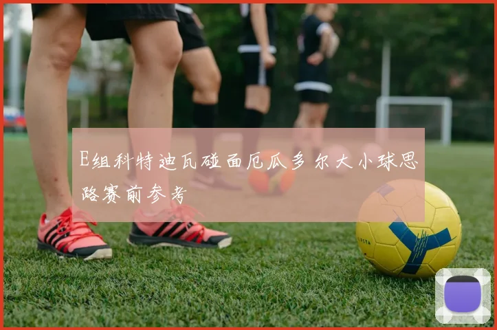 E组科特迪瓦碰面厄瓜多尔大小球思路赛前参考